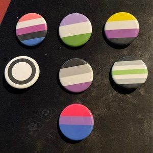 LGBTQ Flag Button Pins
